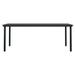 Latitude Run® Patio Table w/ Glass Top Garden Furniture Steel Glass/Metal in Black | 29.1 H x 78.7 W x 39.4 D in | Wayfair