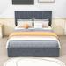 Latitude Run® Upholstery Platform Bed w/ Four Drawers Wood & /Upholstered/Velvet in Gray | 44 H x 64 W x 80 D in | Wayfair
