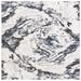 Blue/White 79 x 79 x 0.79 in Area Rug - Ivy Bronx Dixil 104 Area Rug In Ivory/Blue Polyester/Polypropylene | 79 H x 79 W x 0.79 D in | Wayfair