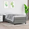 Latitude Run® Jakayah Panel Bed w/ Mattress Upholstered/Polyester in Gray/White | 13.8 H x 39.4 W x 81.1 D in | Wayfair