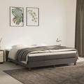 Latitude Run® Bed Frame Box Spring Platform Bed w/ Mattress for Bedroom Velvet Upholstered/Polyester in Gray/White | Wayfair