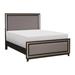 Latitude Run® Riesco Panel Bed Wood & /Upholstered/Polyester in Black/Brown/Gray | 58.5 H x 79 W x 88.5 D in | Wayfair