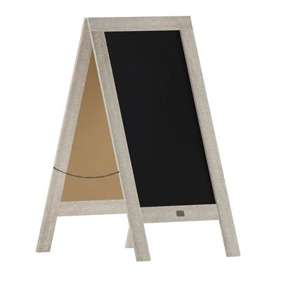 Flash Furniture HGWA-GDI-CRE8-654315-GG Double-Sided Magnetic Chalkboard Easel - 20" x 40", Pine Wood, Vintage White