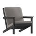 Flash Furniture JJ-C14021-BK-GG Outdoor Adirondack Patio Club Chair - Charcoal Fabric w/ Black Resin Frame