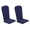 Flash Furniture JJ-CSN14501-BL-2-GG Seat Cushion for High Back Patio Chairs - 19 1/4"W x 47 1/4"D x 2"H, Polypropylene, Blue