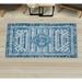 Blue/White 27.17 x 44.88 x 1.18 in Area Rug - Union Rustic Ethnic Decorative Rug, Folkloric & Bohemian Artwork Of Geometric Cultural Ornaments Rustic Look | Wayfair