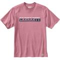 Carhartt Relaxed Fit Heavyweight Logo Graphic T-shirt, rose, taille L