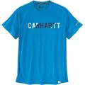 Carhartt Force Flex Block Logo T-shirt, bleu, taille L