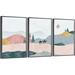 Everly Quinn Mountain Wall Art - 3 Piece Picture Aluminum Frame Print Set On Canvas 3 Canvas | 16.3 H x 36.3 W x 1.65 D in | Wayfair