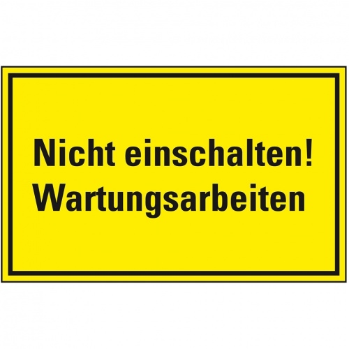 Schild I Warnschild Nicht einschalten! Wartungsarbeiten, Magnetfolie, 120x200mm Image