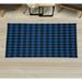 Black/Blue 29.92 x 59.84 x 1.18 in Area Rug - Gracie Oaks Plaid Decorative Rug, Lumberjack Fashion Buffalo Checks Pattern Retro Style Grid Composition | Wayfair