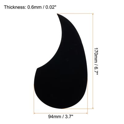 Guitar Pickguard Self Adhesive Water Drop Shape 10 Pack