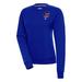 Women's Antigua Royal New York Cubans Victory Crewneck Pullover Sweatshirt