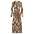 APART Fashion Damen Jerseykleid Mit Geometrischem Print Dress, Schwarz-Camel-beige, 40 EU