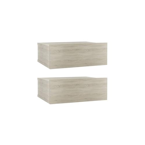 vidaXL Hängende Nachttische 2 Stk. Sonoma-Eiche 40x30x15 cm