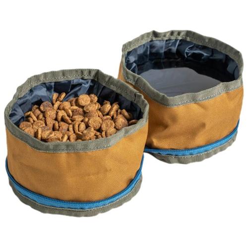 United By Blue - Collapsible Double Dog Bowl - Hundezubehör Gr One Size grün