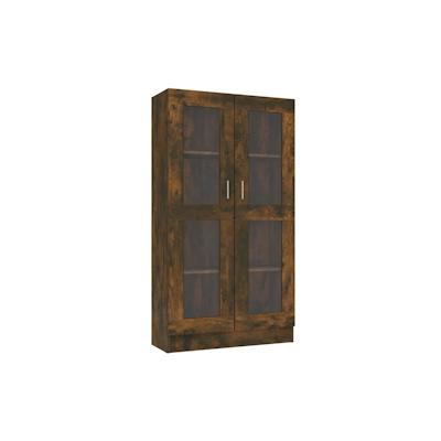 vidaXL Vitrinenschrank Räuchereiche 82,5x30,5x150 cm Holzwerkstoff Image