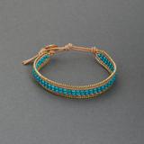Lucky Brand Turquoise Wrap Bracelet - Women's Ladies Accessories Jewelry Bracelets in Gold