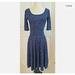 Lularoe Dresses | Lularoe Blue White Cross Flare Dress S | Color: Blue/White | Size: S