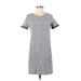 Gap Casual Dress - Shift Crew Neck Short sleeves: Blue Marled Dresses - Women's Size X-Small