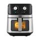 CLIPOP Large Air Fryer Home Use Energy Saving Visible Cooking Window Airfryer with 6 Functions inc Air Fry, Bake and Roast, Digital Touchscreen Air Fryers Oven, Oil Free Hot Cooker, 6.5L, Black 1700W