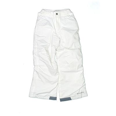 Columbia Snow Pants - High Rise: White Sporting & Activewear - Kids Girl's Size Small