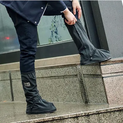 Couvre-chaussures de pluie imperméables couvre-chaussures réutilisables bottes de randonnée vélo