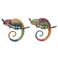 Broche caméléon lézard pour femmes et hommes biscuits bleus bijoux fantaisie émail robe