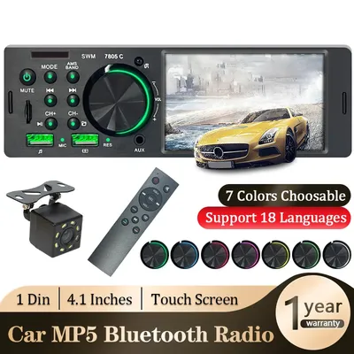 Autoradio Audio avec Écran Tactile de 4.1 Pouces Bluetooth Stéréo Régule 3/Régule 5 Lecteurs