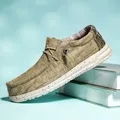 Espadrilles en toile pour hommes chaussures décontractées respirantes mocassins confortables