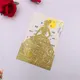 Carte d'invitation de mariage en relief carte en papier rose à paillettes dorées de princesse