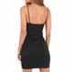 Mini robe sexy pour femme bretelles spaghetti dos nu batterie club de fête sans bretelles robe