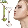 Rouleau de Massage Gua Sha en pierre de Jade naturelle masseur pour le visage et le corps outil de