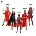 Costume de Vampire Rouge de la Reine Maléfique pour Femme Adulte Tenue de Barrage Cosplay de