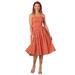 K Jordan Strapless Midi Dress (Size L) Terracotta, Cotton