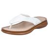 Zehentrenner RIEKER, Damen, Gr. 41 (7/7,5), weiß, Lederimitat, unifarben, klassisch, Schuhe Zehentrenner Dianette, Sommerschuh, Schlappen mit Zehensteg, Topseller