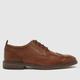 schuh rafe leather brogue shoes in brown