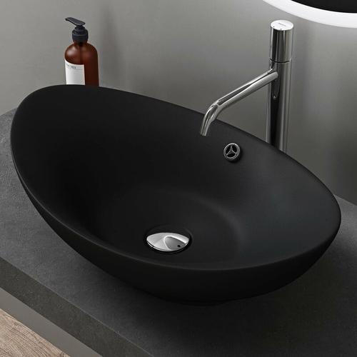 Waschbecken Bad 59x38x19cm Brüssel 818 Lotuseffekt durch Nano-Versiegelung Aufsatzwaschbecken aus