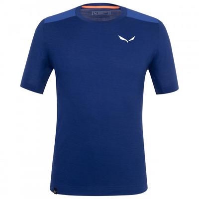 Salewa - Agner Alpine Merino T-Shirt - Merinoshirt Gr 48 blau
