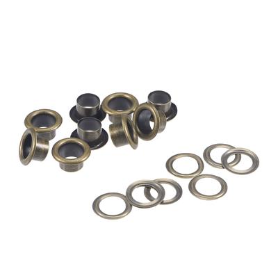 Eyelet with Washer 13.5x8x7mm Alloy Grommet Bronze Tone 200 Set - Bronze Tone