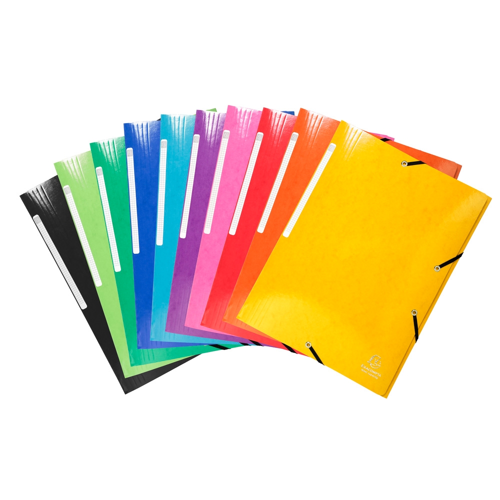Exacompta Sammelmappe mit 3 Klappen und Gummizug Maxi Kapazität Manila-Karton 425g/qm Iderama A4 Image