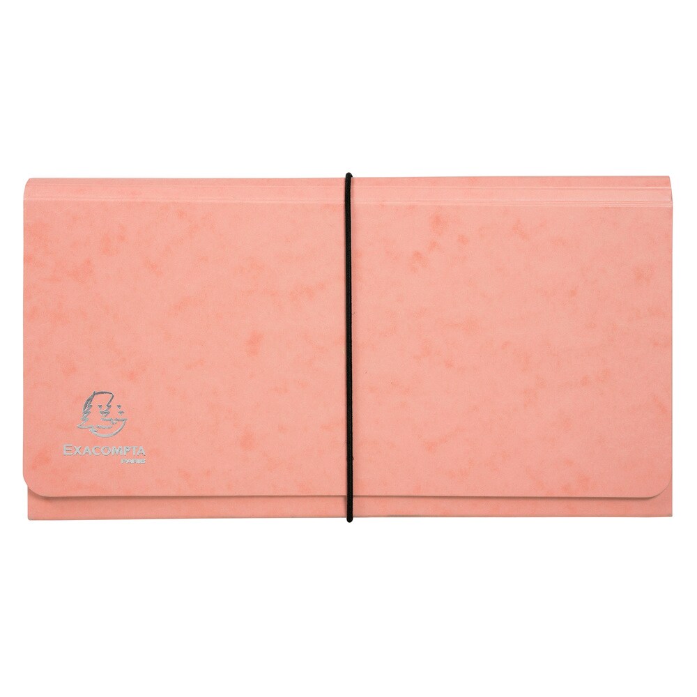 Exacompta Fächermappe mehrfarbig aus Karton, 6 Fächer, Serie Aquarel - 26x13cm Image