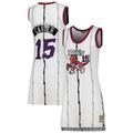 Women's Mitchell & Ness Vince Carter White Toronto Raptors 1998 Hardwood Classics Name Number Player Jersey Dress