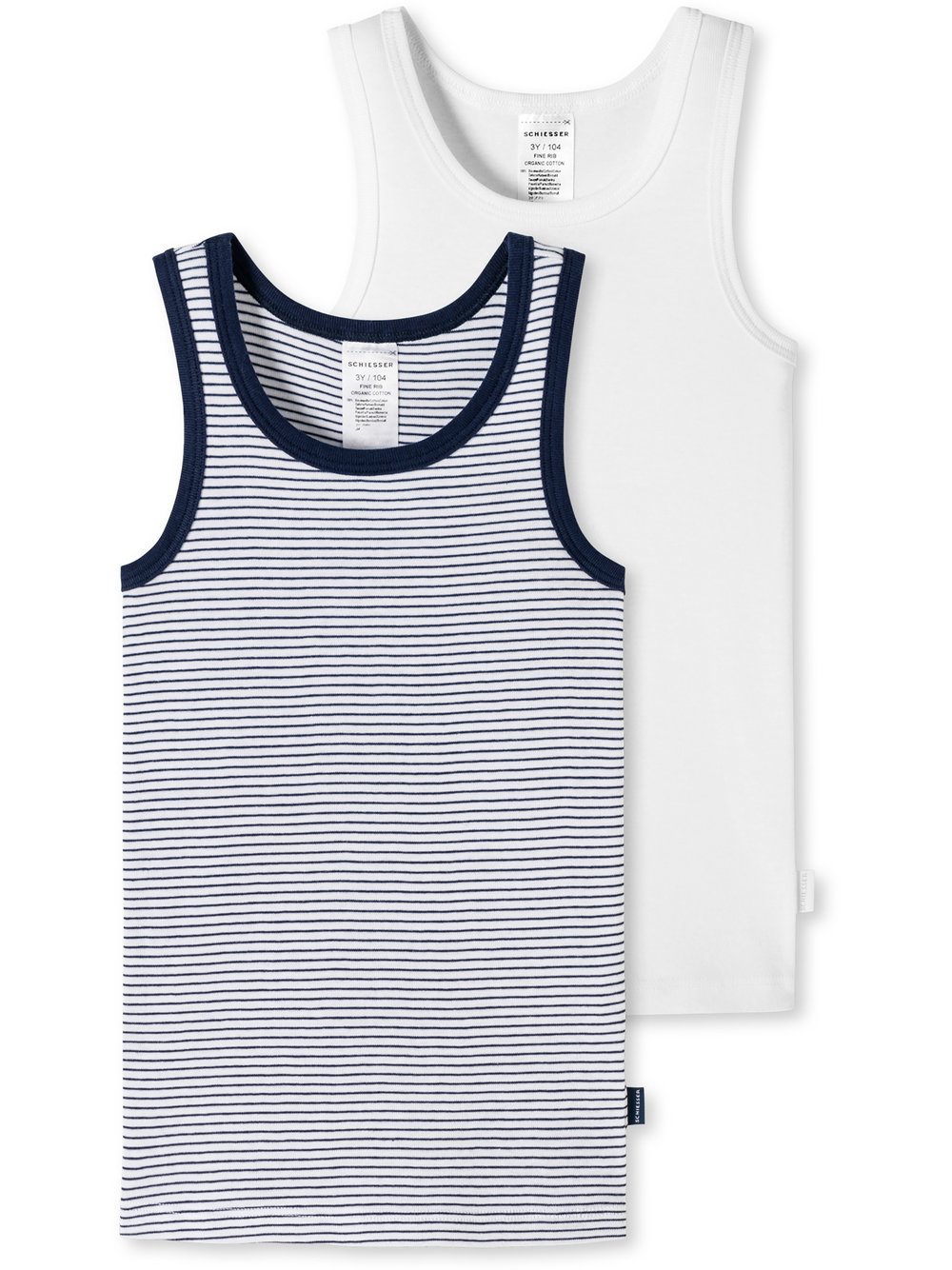 Schiesser 2-Pack Unterhemd Jungen weiß, 104 Image