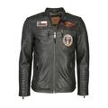 Topgun Lederjacke Herren schwarz, L