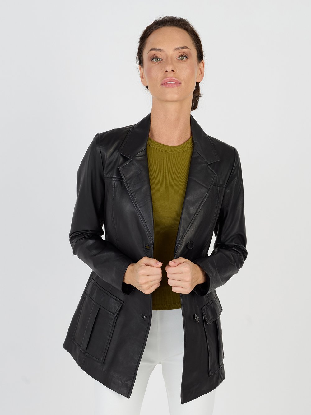 JCC Lederblazer Damen schwarz, 36 Image
