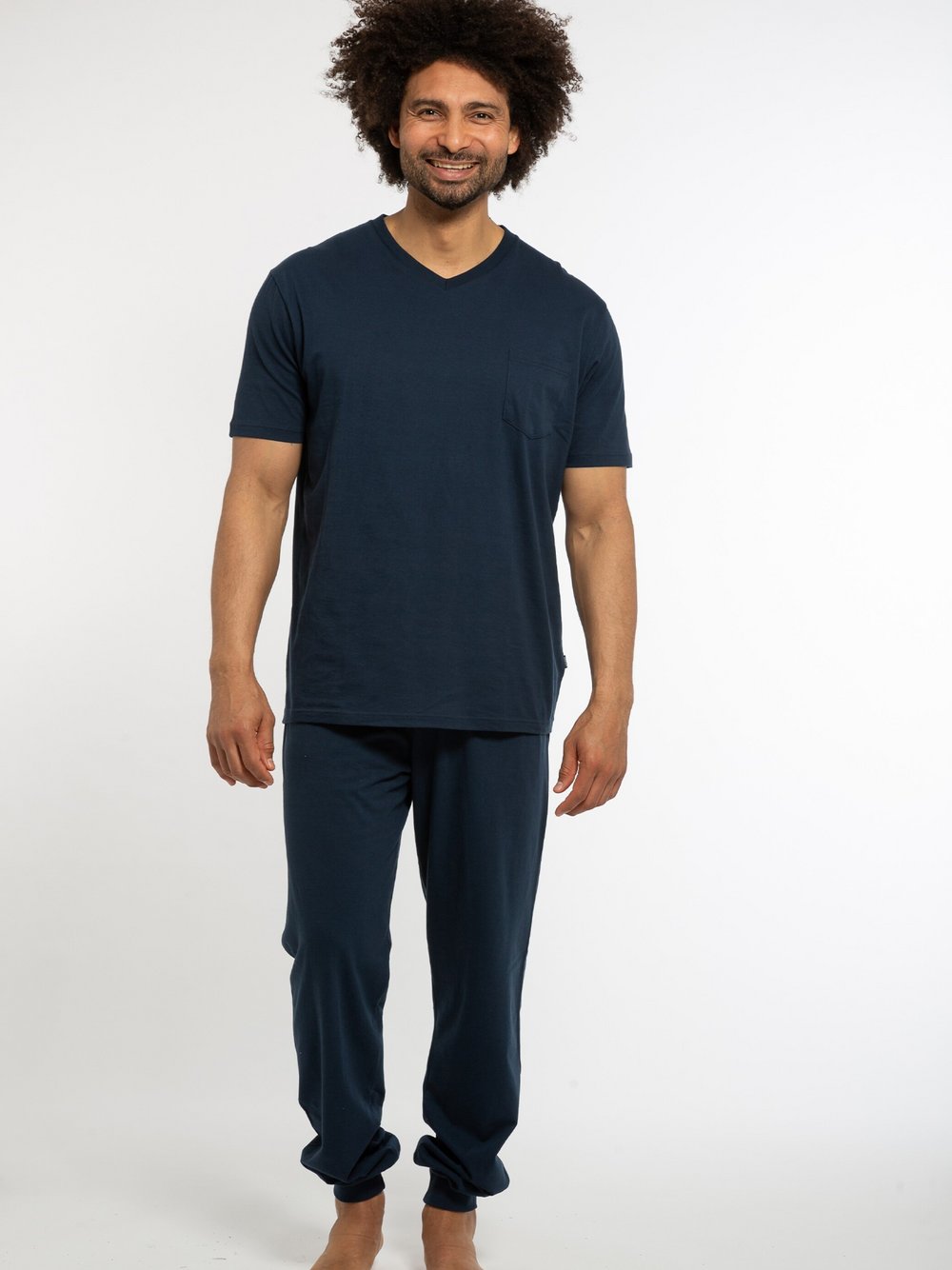 Ammann Schlafanzug Organic Cotton Herren marine, L Image