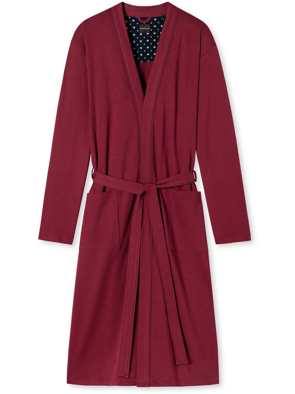 Schiesser Bademantel Herren bordeaux, L Image