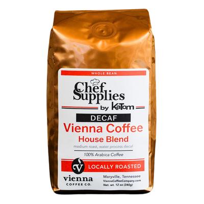 Vienna Coffee WVCHDG-12 12 oz Ground Decaf Coffee, Vienna Coffee House Blend