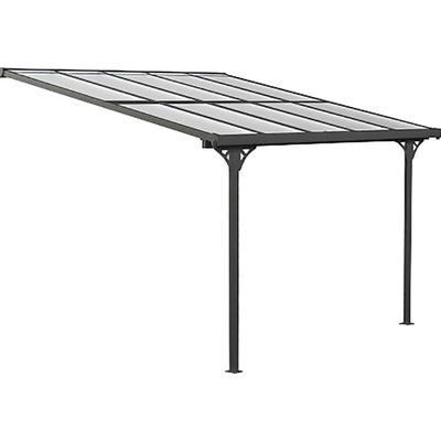 Terrassendach WESTMANN "Bruce" Terrassenüberdachungen Gr. B/H/T: 313cm x 270cm x 300cm, pulverbeschichtet, schwarz Rahmen aus pulverbeschichtetem Aluminium,